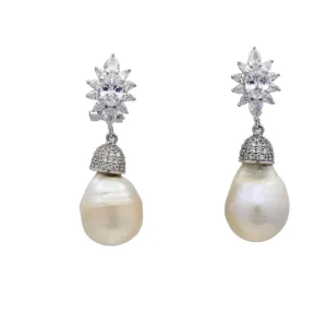 Pendientes perla irregular